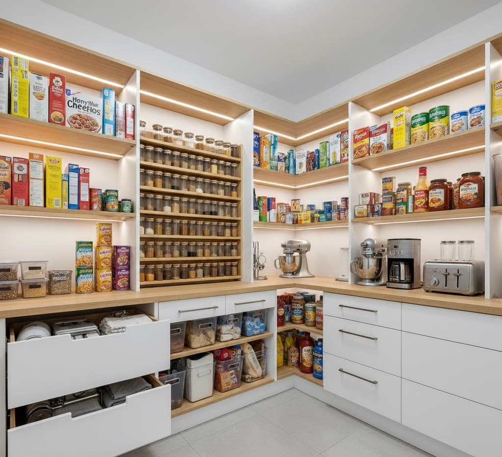 Modern organized pantry