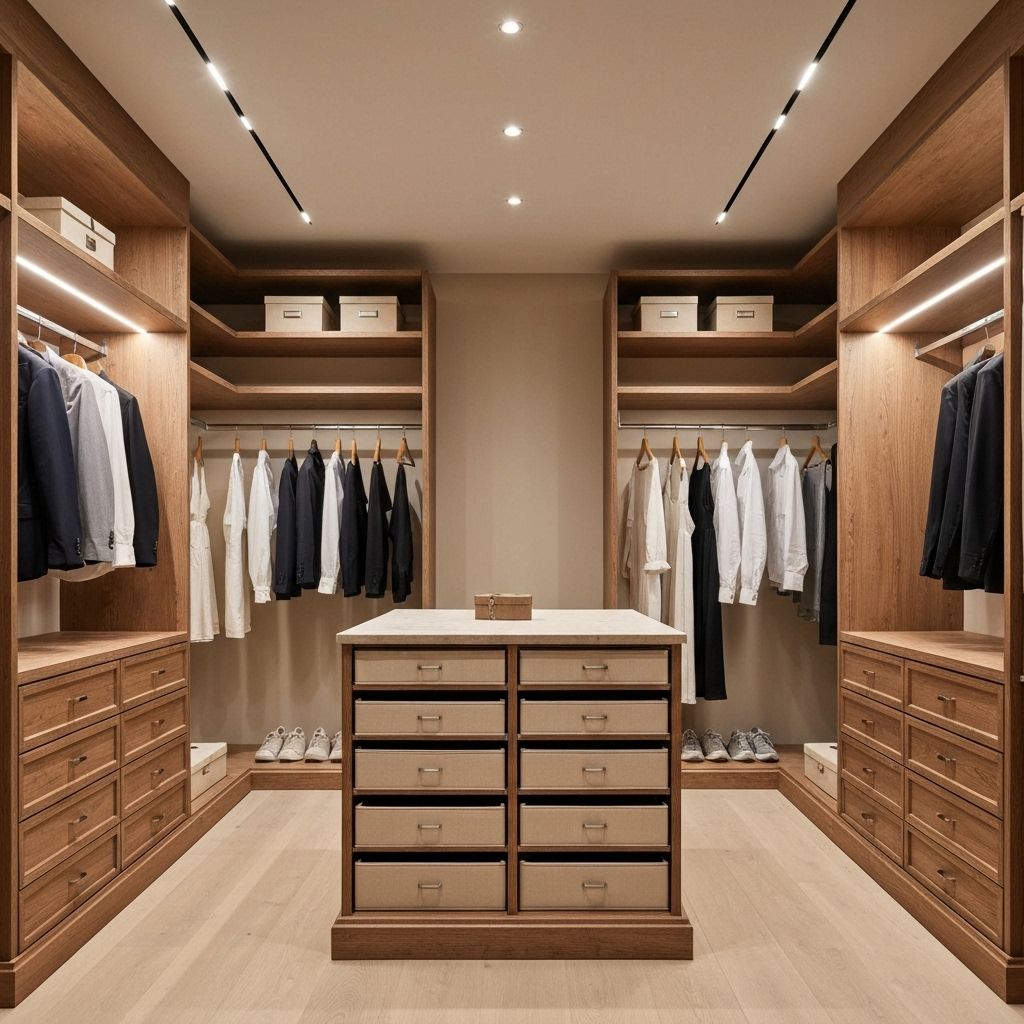 His & Hers Walk-In Closet