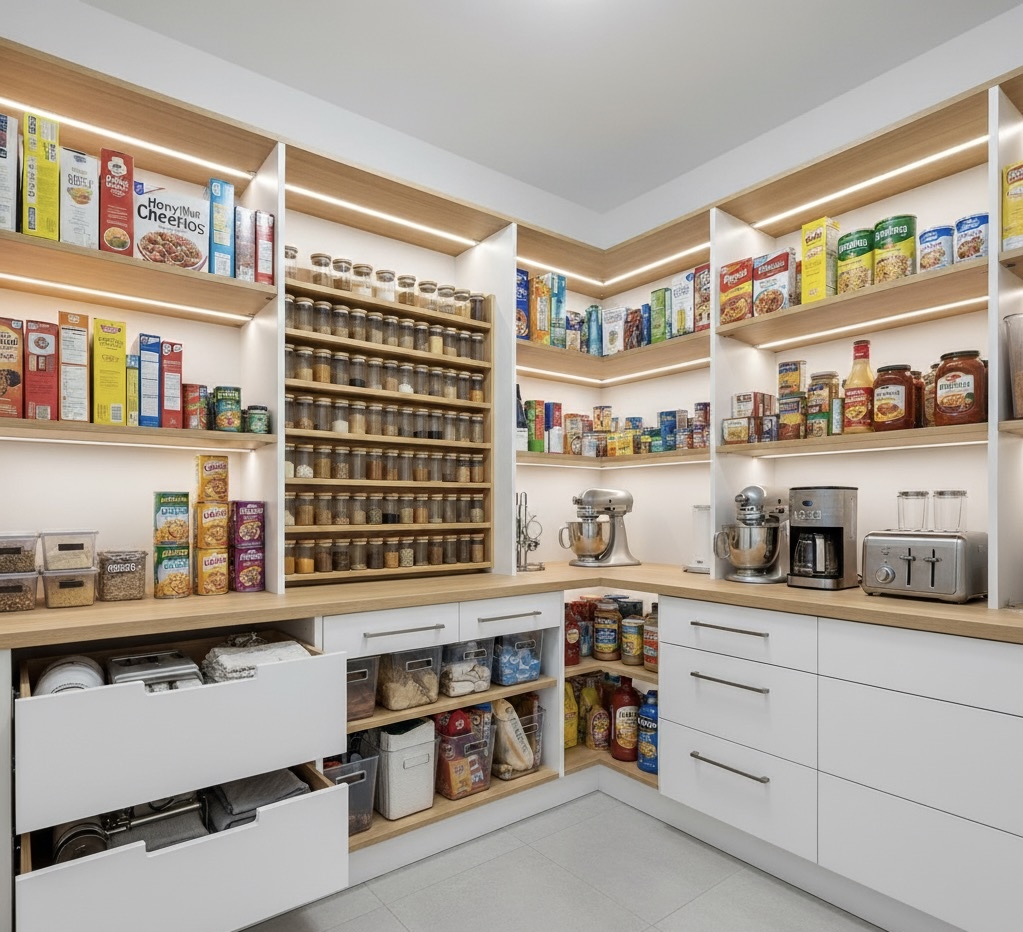 Modern organized pantry